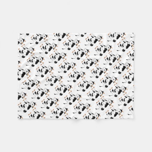 Land Koe patroon Fleece deken (Voorkant (Horizontaal))