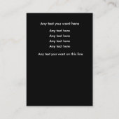 Land Koe Patroon Zwart-wit visitekaartjes (Achterkant)