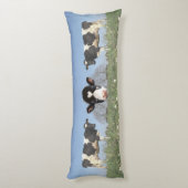 Land Koeien en Koe Gezicht Lichaamskussen (Achterkant (Verticaal))