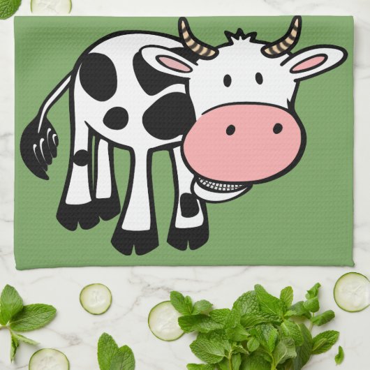 Land koeien keukenhanddoek (Gevouwen)