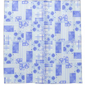 Land Korenbloem Blauw Douchegordijn (Voorkant)