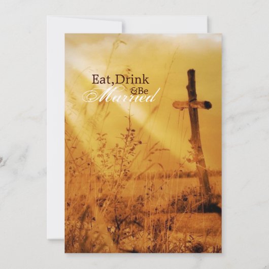  land kruis repetitie Dinner Kaart (Achterkant)