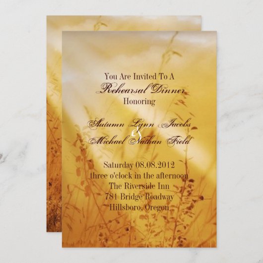 land kruis repetitie Dinner Kaart (Voorkant / Achterkant)