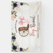 Land laarzen of strikken Geslacht onthullen grote  Spandoek (Verticaal)