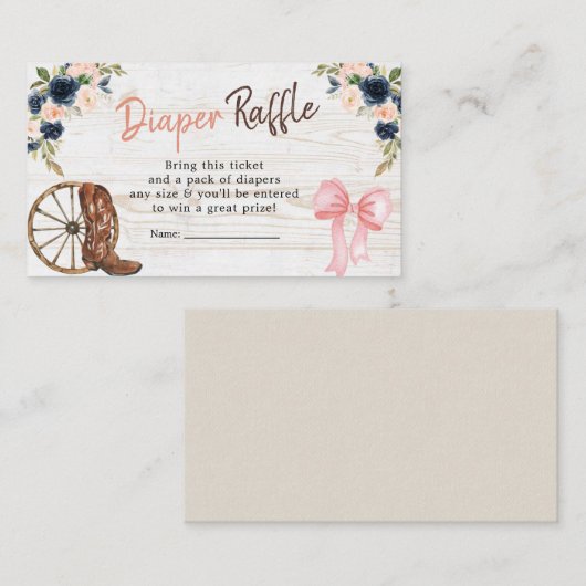 Land laarzen of strikken Geslacht onthullen luier  Informatiekaartje (Voorkant / Achterkant)