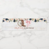 Land laarzen of strikken Geslacht onthullen waterf Waterfles Etiket (Enkel label)