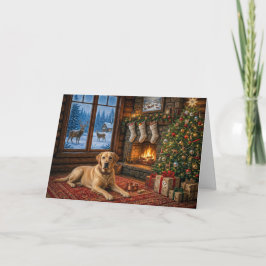 Land Labrador Retriever Kerstkaart  Kaart