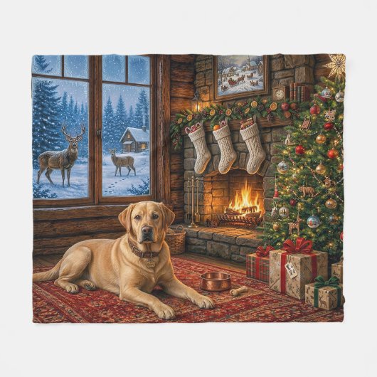 Land Labrador Retriever Vakantie  Fleece Deken (Voorkant (Horizontaal))