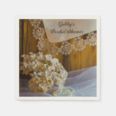 Land Lace en Flowers Barn Vrijgezellenfeest Servet (Voorkant)