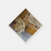 Land Lace en Flowers Barn Vrijgezellenfeest Servet (Hoek)