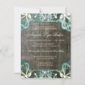 Land Lace Wood Rustisch Baby shower Uitnodigen Kaart (Voorkant)