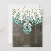 Land Lace Wood Rustisch Baby shower Uitnodigen Kaart (Achterkant)