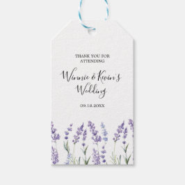 Land Lavendel Bruiloft Cadeaulabel