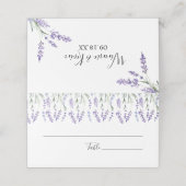 Land Lavendel Bruiloft Plaatskaartje (Buitenkant ongevouwen)