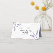 Land Lavendel Bruiloft Plaatskaartje (Achterkant)