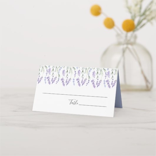 Land Lavendel Bruiloft Plaatskaartje (Voorkant)