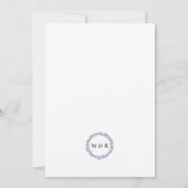 Land Lavendel krans bruiloft Kaart (Achterkant)