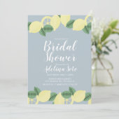 Land Lemon Boho Blush Blue Vrijgezellenfeest Kaart (Staand voorkant)