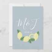 Land Lemon Boho Blush Blue Vrijgezellenfeest Kaart (Achterkant)
