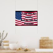 Land Liefhebben Niet President Poster (Keuken)