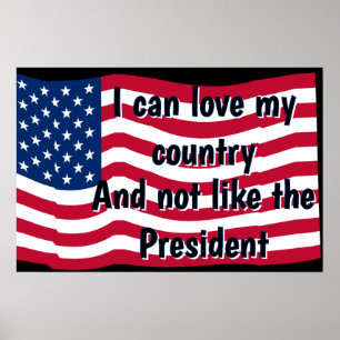 Land Liefhebben Niet President Poster
