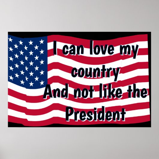 Land Liefhebben Niet President Poster (Voorkant)