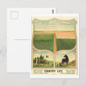 Land Life Farming Lithograaf Briefkaart (Voorkant / Achterkant)