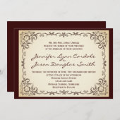 land Lijst over de trouwerij Kaart (Voorkant / Achterkant)