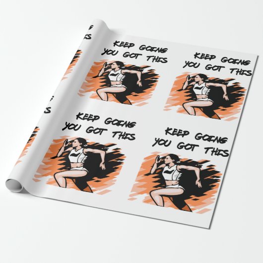 Land loopbaankruis cadeaupapier (Uitgerold)