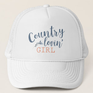 Land Lovin' Blue en Peach Country Girl Trucker Pet