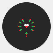 Land Lska Lish Highlander Folk Art Parzenica Flag  Ronde Sticker (Voorkant)