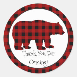 Land Lumberjack Beer Bedankt voor je partijsticker Ronde Sticker