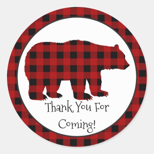 Land Lumberjack Beer Bedankt voor je partijsticker Ronde Sticker (Voorkant)