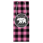 Land Mama Beer Baby shower Girl Pink Wijn Cadeautas (Achterkant)