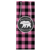 Land Mama Beer Baby shower Girl Pink Wijn Cadeautas (Voorkant)