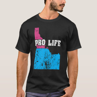 Land Map Us State Idaho Abortion Flag Choose Pro L T-shirt