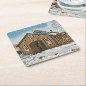 Land Maple Sugar House Kartonnen Onderzetters (Schuin)