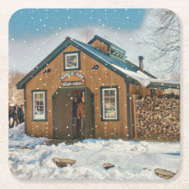 Land Maple Sugar House Kartonnen Onderzetters