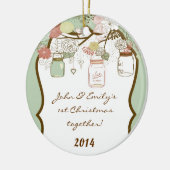 Land Mason Jar Gepersonaliseerde naam Ornament (Links)