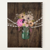 Land Mason Jar Houten Bloem Bruiloft Planner (Achterkant)