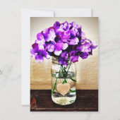 Land Mason Jar Hydrangea Wedding Invitation Kaart (Achterkant)