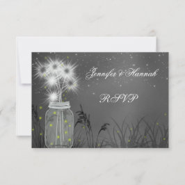 Land Mason Jar, Paardenbloemen, krijtbord RSVP Kaartje