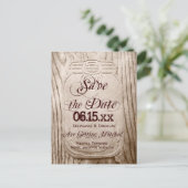 Land Mason Jar Rustic Save the Date Briefkaarten (Staand voorkant)