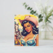  land meisje illustratie briefkaart (Staand voorkant)