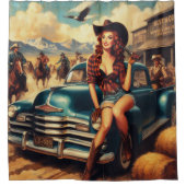  land meisje illustratie douchegordijn (Voorkant)