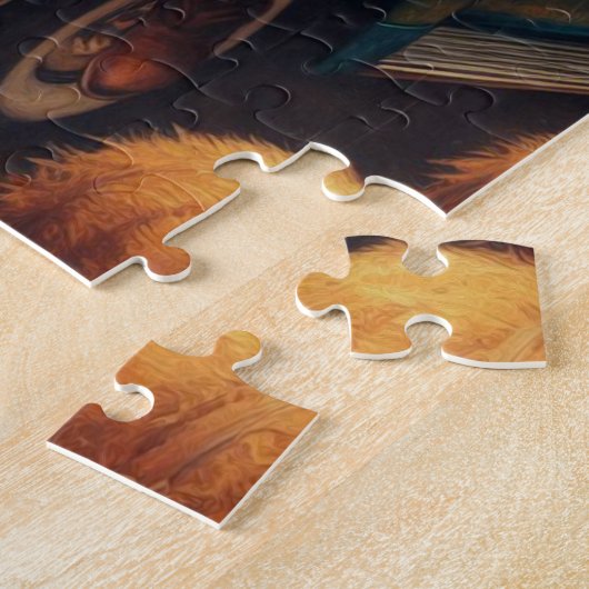 land meisje illustratie legpuzzel (Zijkant)