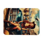  land meisje illustratie magneet (Horizontaal)