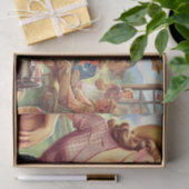 land meisje illustratie tissuepapier (Geschenk)