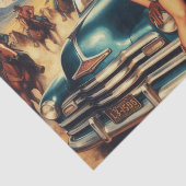  land meisje illustratie tissuepapier (Detail)