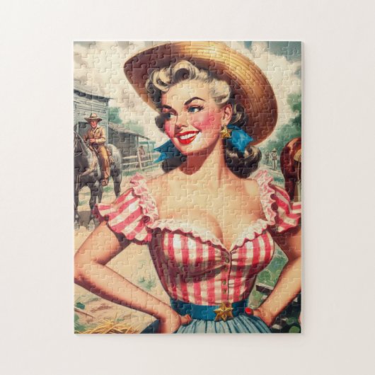 land meisje legpuzzel (Verticaal)